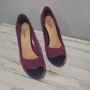 Candie's Peep Toe Colorblock Heel